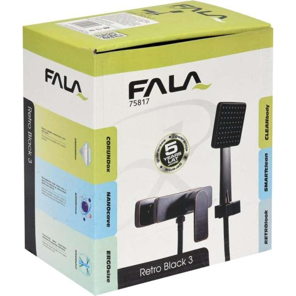 Змішувач для душу FALA Pixel RETRO BLACK 3 75817