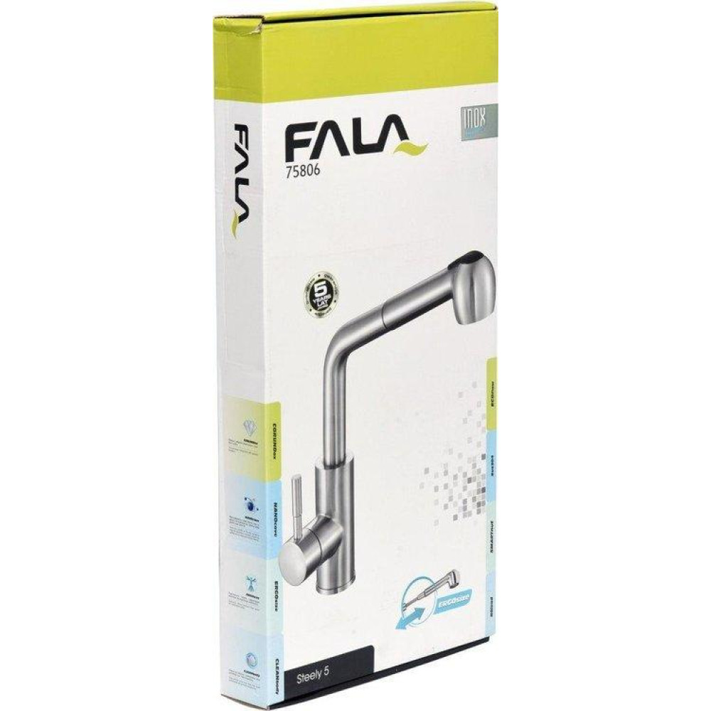 Змішувач для кухонної раковини FALA STEELY 5 75806