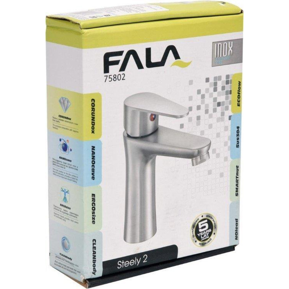 Змішувач для раковини FALA STEELY 2 75802