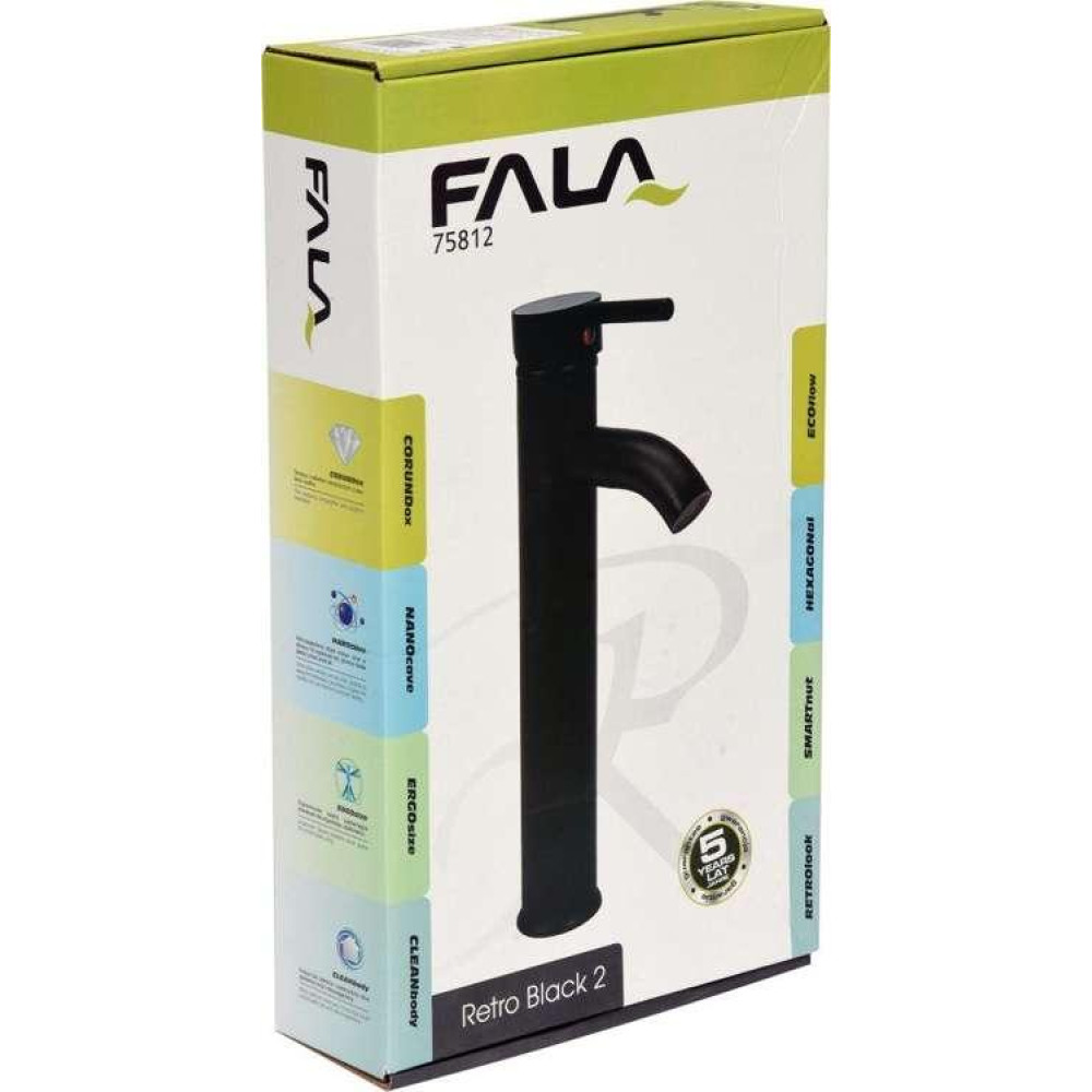 Змішувач для раковини FALA RETRO BLACK 2 75812