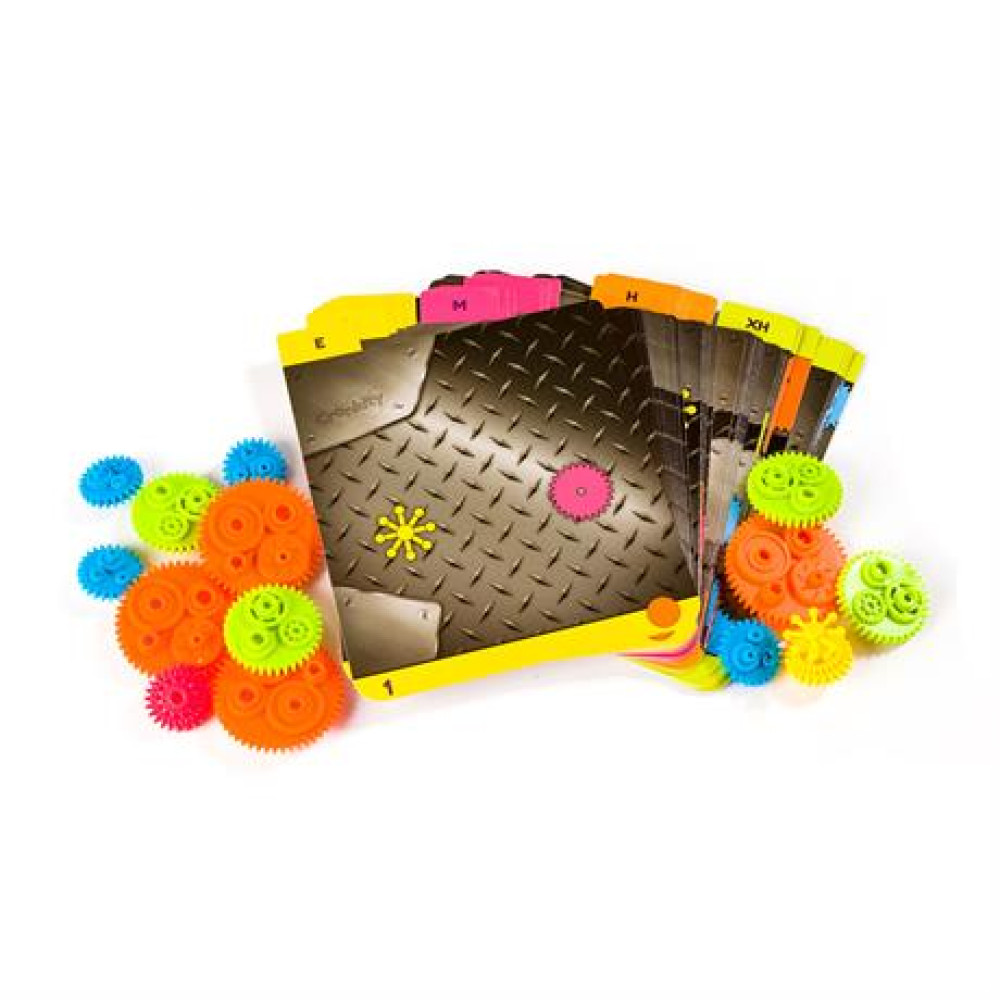Головоломка Fat Brain Toys Різнокольорові шестерні Crankity (F140ML)