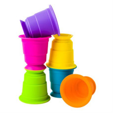 Игрушка тактильная Fat Brain Toys Мягкие чашки Suction Kupz