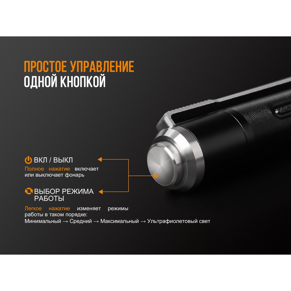 Ліхтар ручний Fenix Cree XQ-E HI warm white LD02V20
