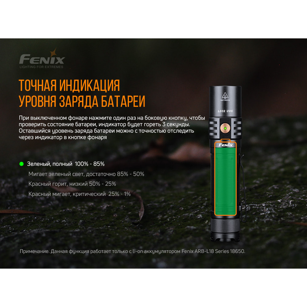 Ліхтар ручний Fenix LD32UVC