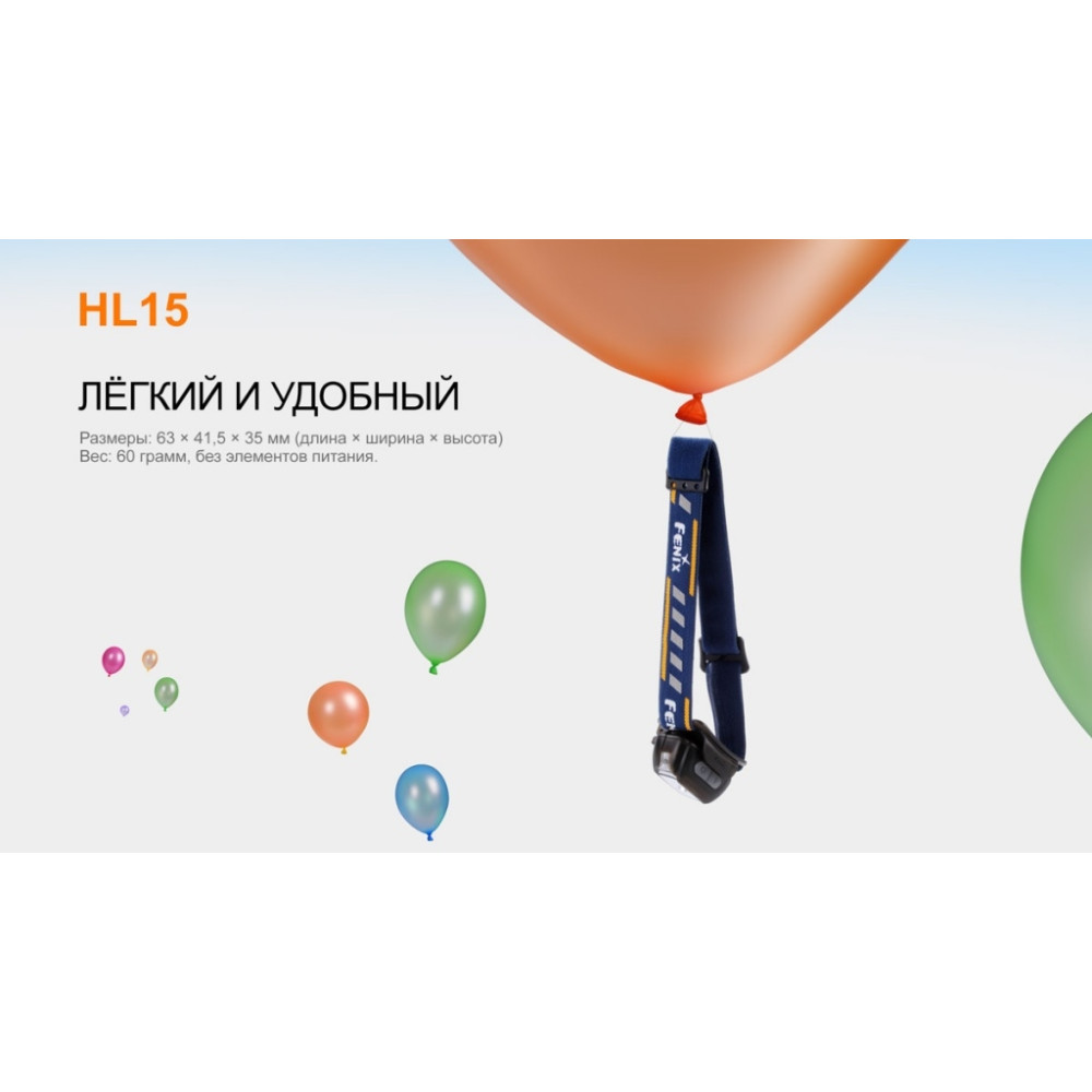 Ліхтар налобний Fenix HL15bk