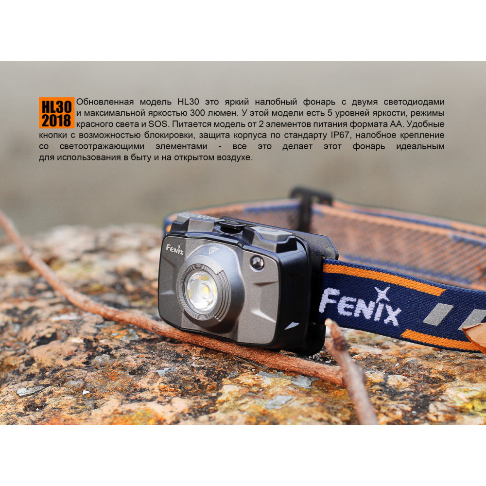 Ліхтар налобний Fenix V2.0 HL30BL2018