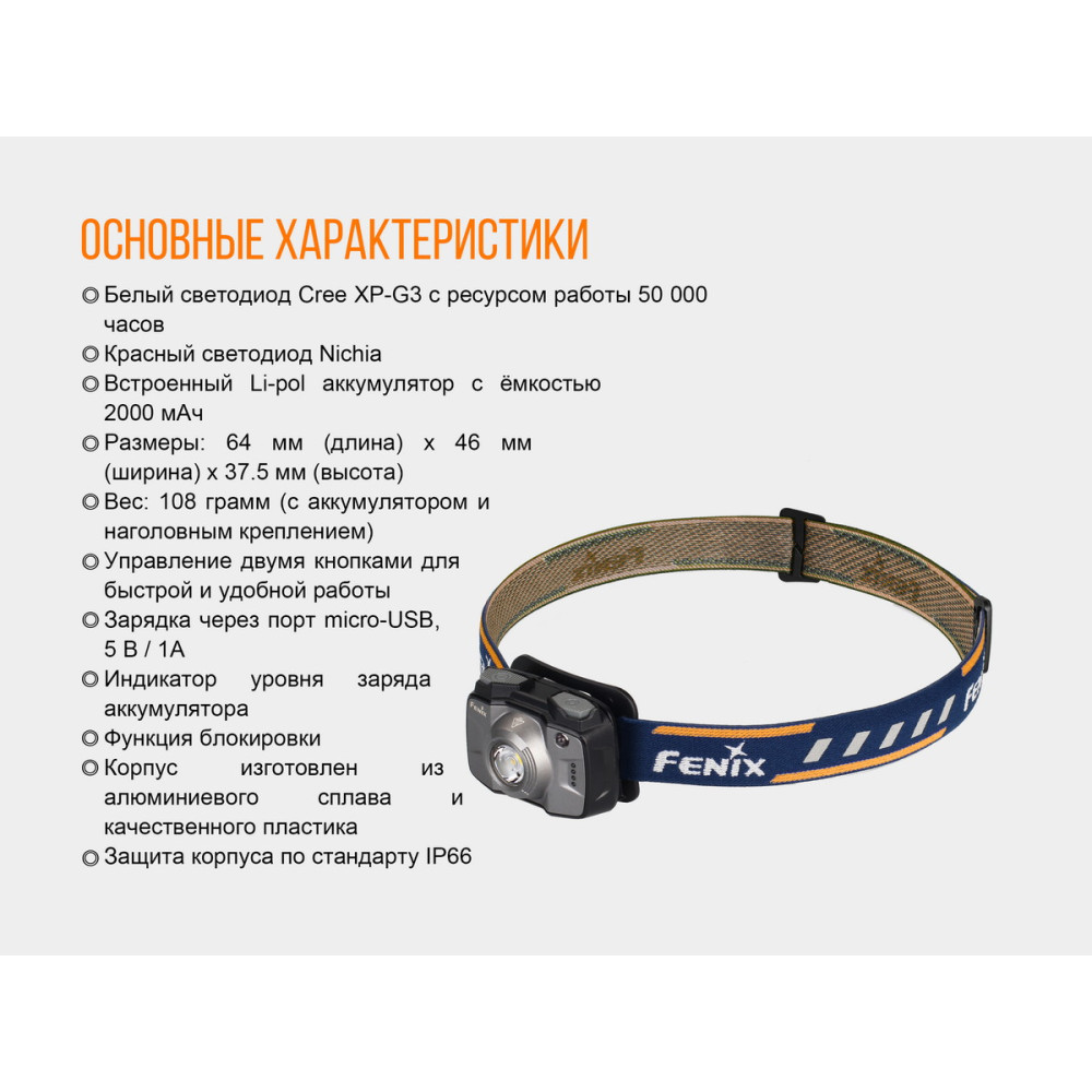Ліхтар налобний Fenix HL32Rg
