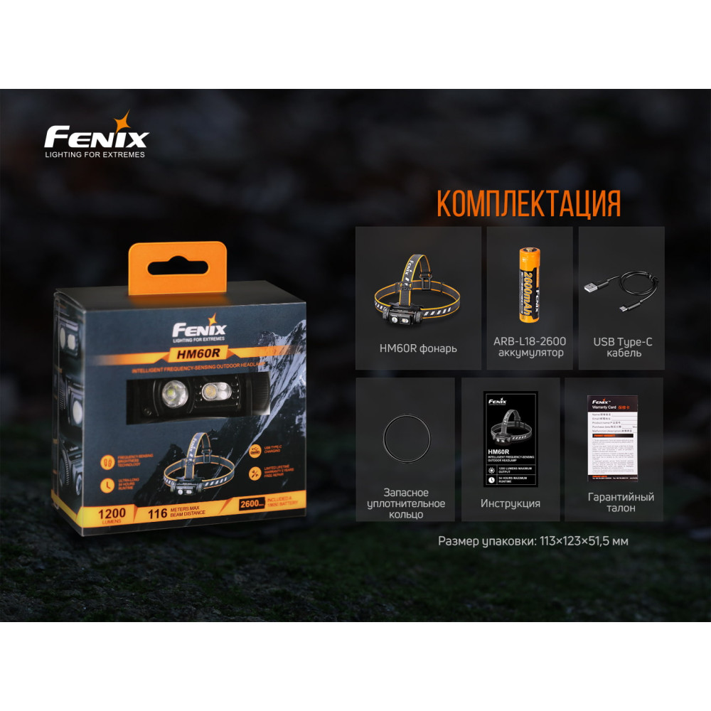 Ліхтар налобний Fenix V2.0 HM60R