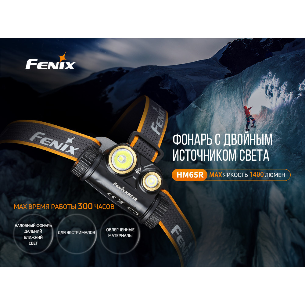 Ліхтар налобний Fenix HM65R