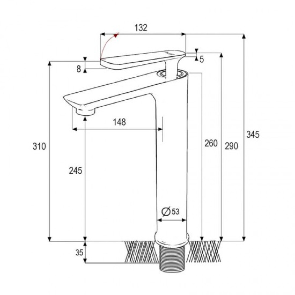 Змішувач для умивальника Frap F1052-57