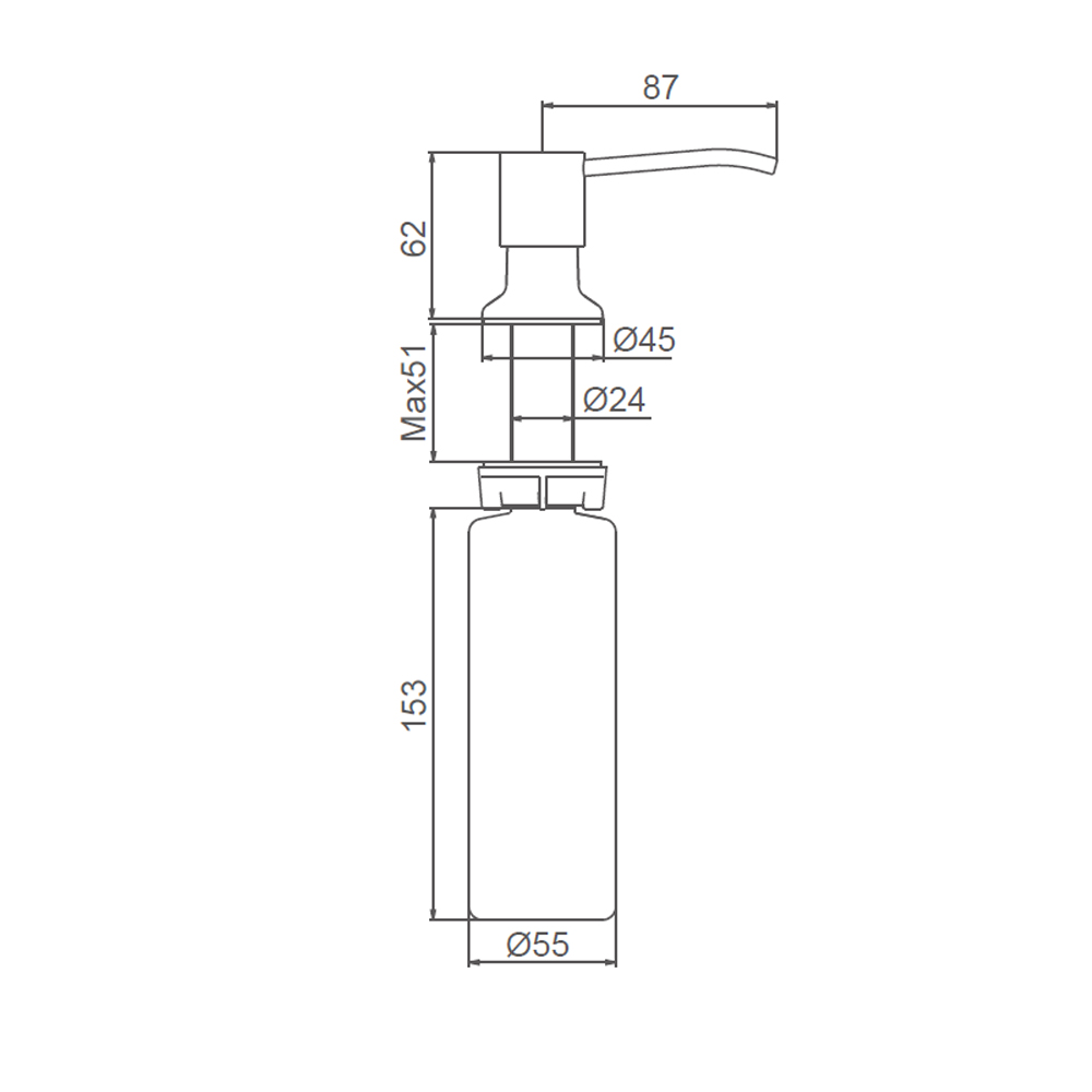Дозатор для рідкого мила Frap F408-9