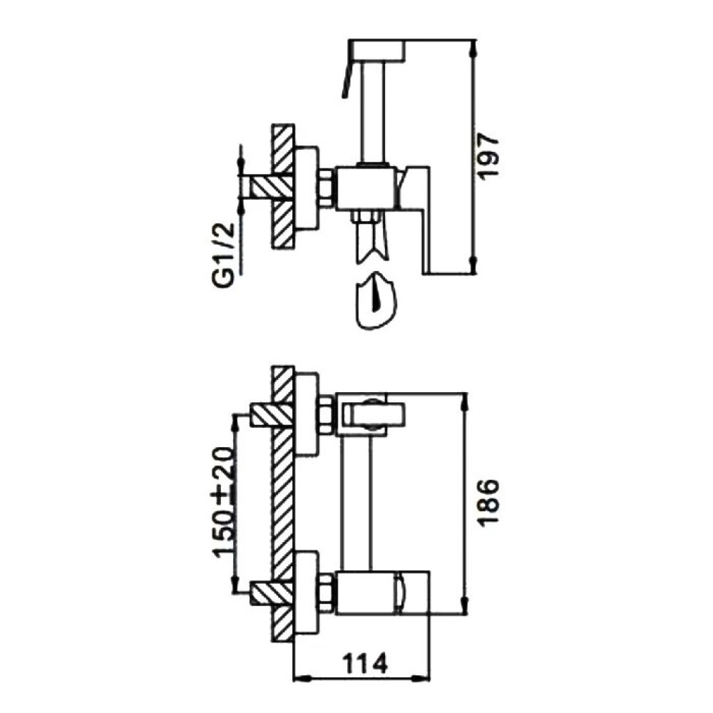 Гигиенический душ со смесителем Frap F7504-6