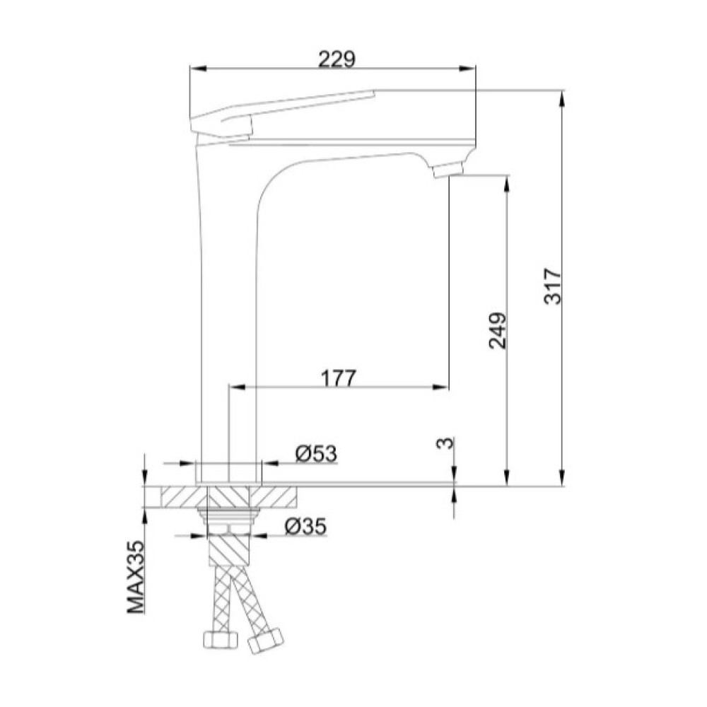 Змішувач для умивальника Frap F1052-54