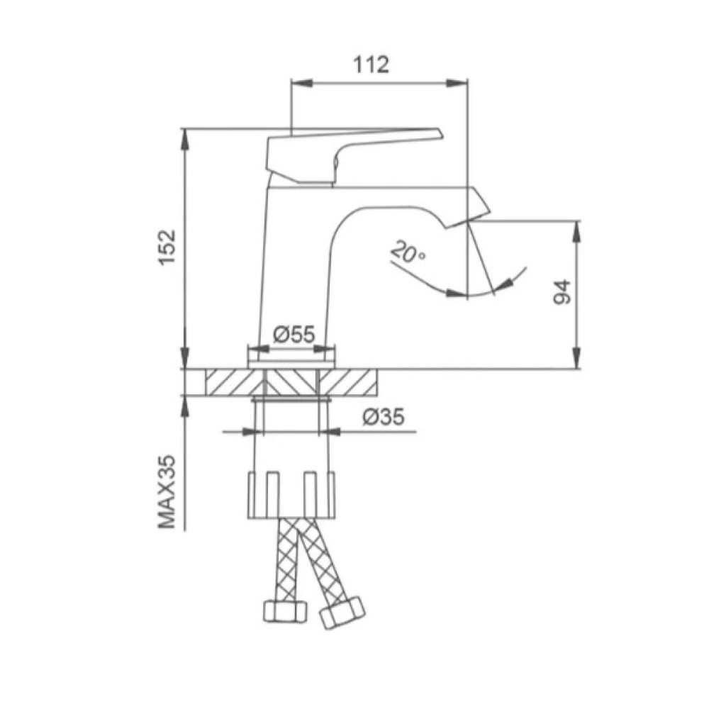 Змішувач для умивальника Frap F1071