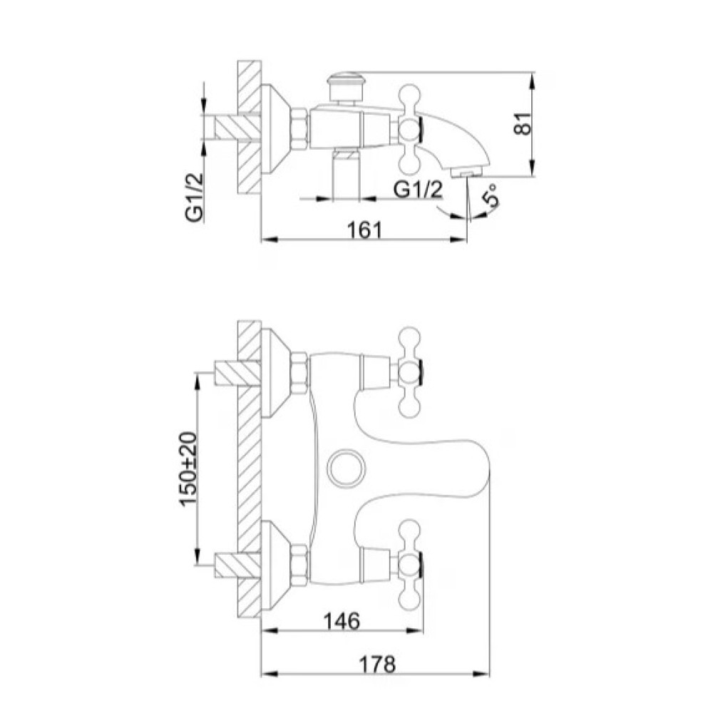 Змішувач для ванни Frap F3019-4