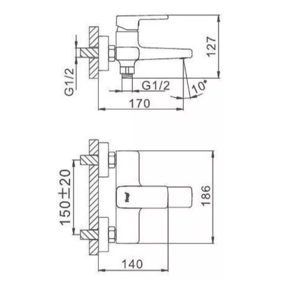 Смеситель для ванны Frap F3260