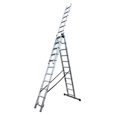 Лестница алюминиевая трехсекционная GTM KME311 3x11 ступеней 2.99-7.31м (KME311) (39948)