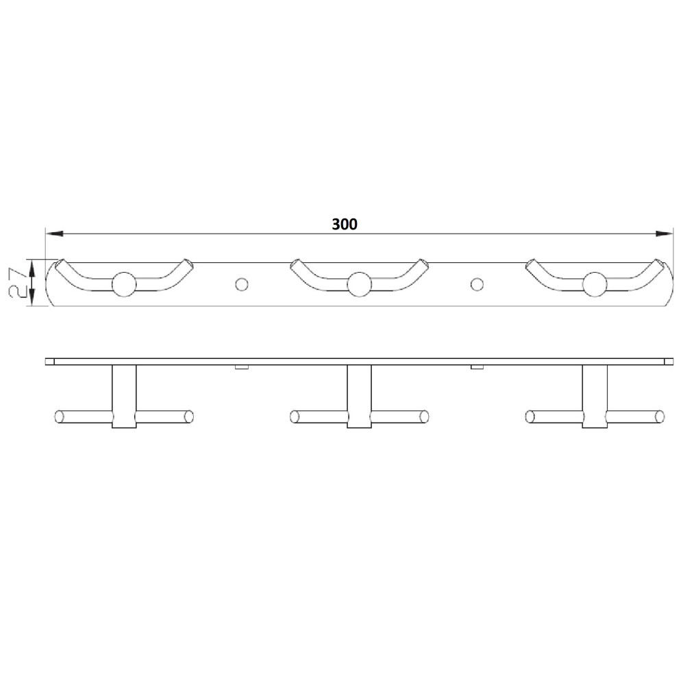Планка с крючками Globus Lux RM 1503-3