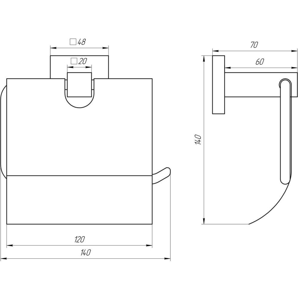 Держатель для туалетной бумаги Globus Lux BQ9410