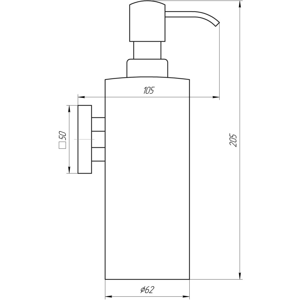 Дозатор для рідкого мила Globus Lux SQ 9432