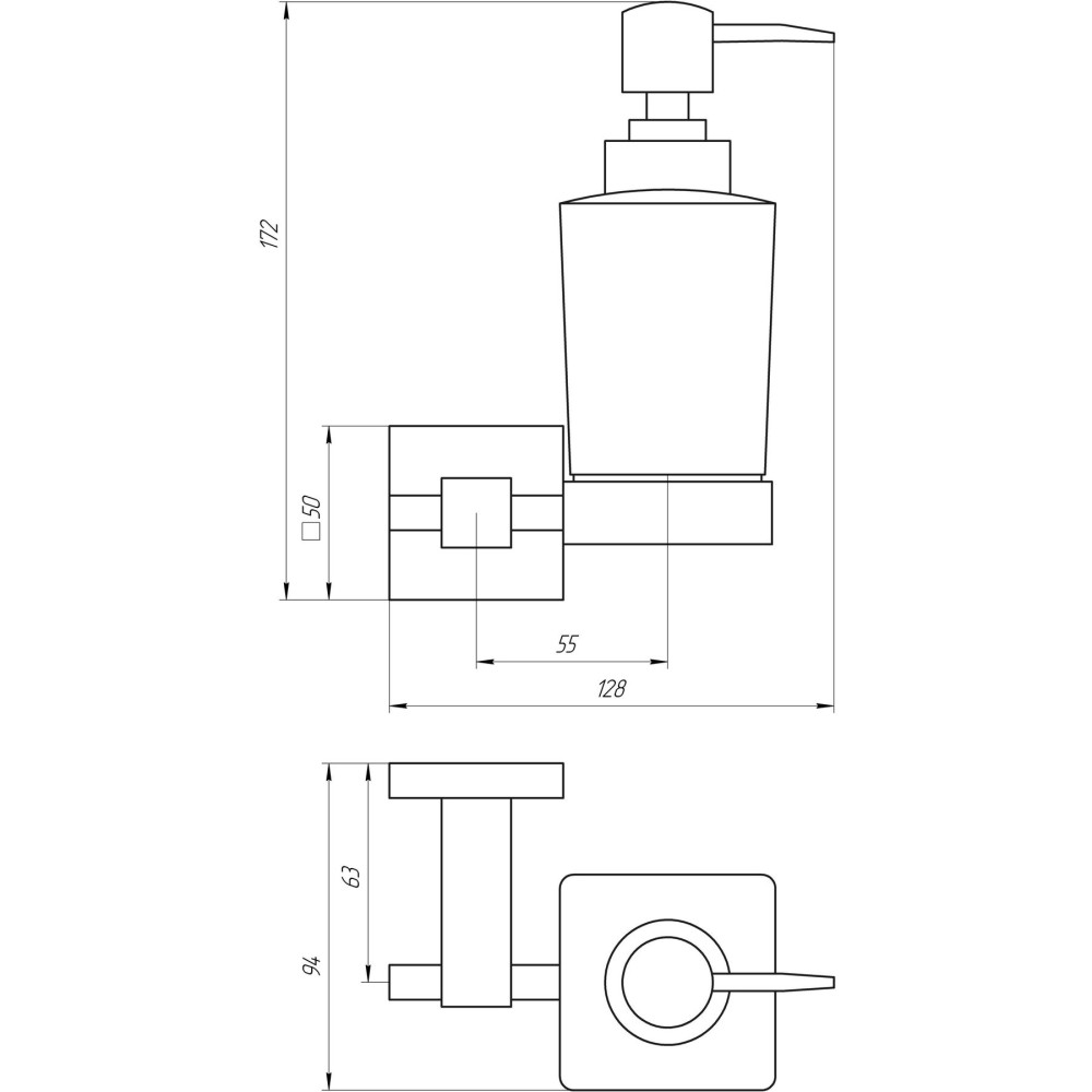 Дозатор для жидкого мыла Globus Lux BQ9433