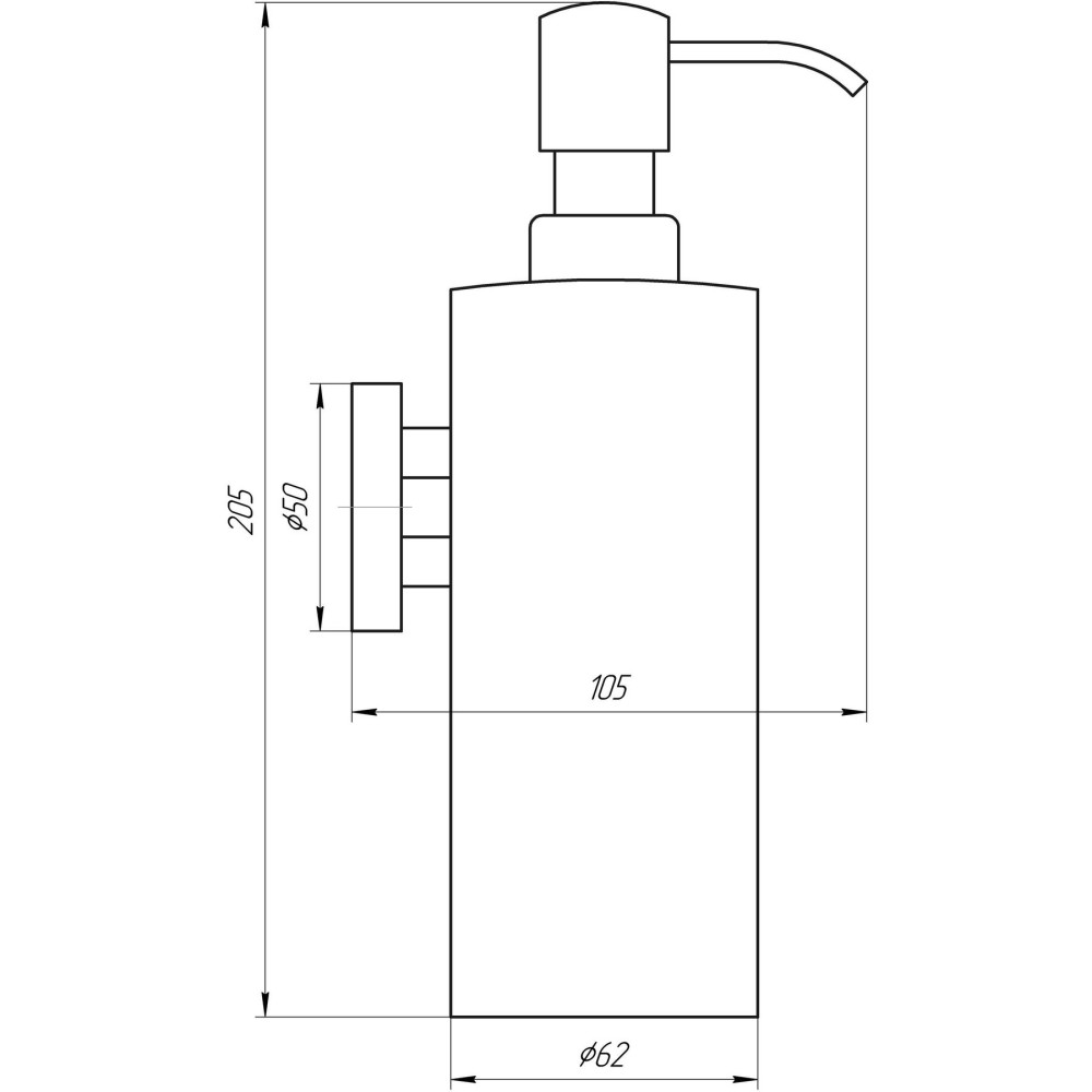 Дозатор для рідкого мила Globus Lux BS8432