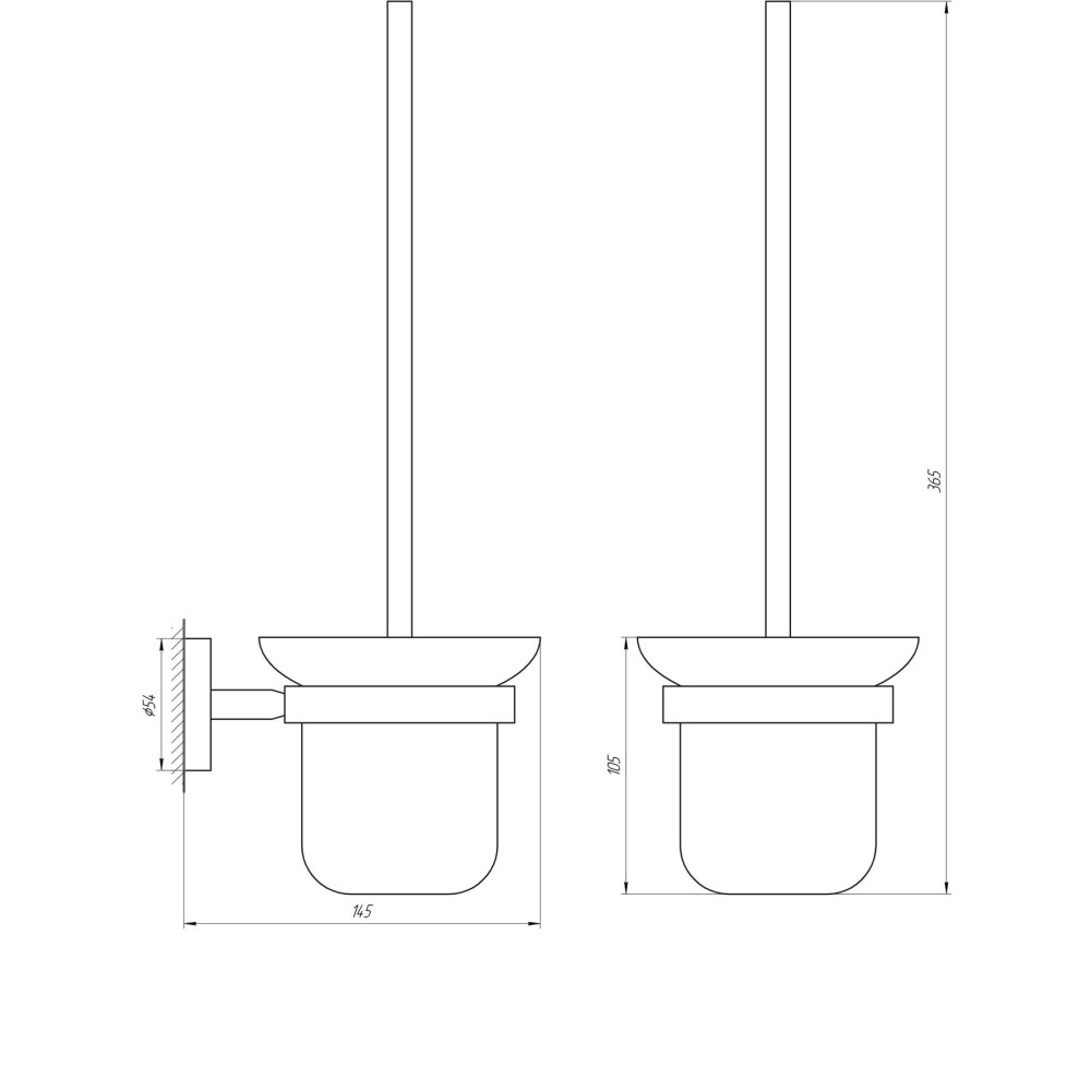 Йоржик для унітазу Globus Lux BS8429A