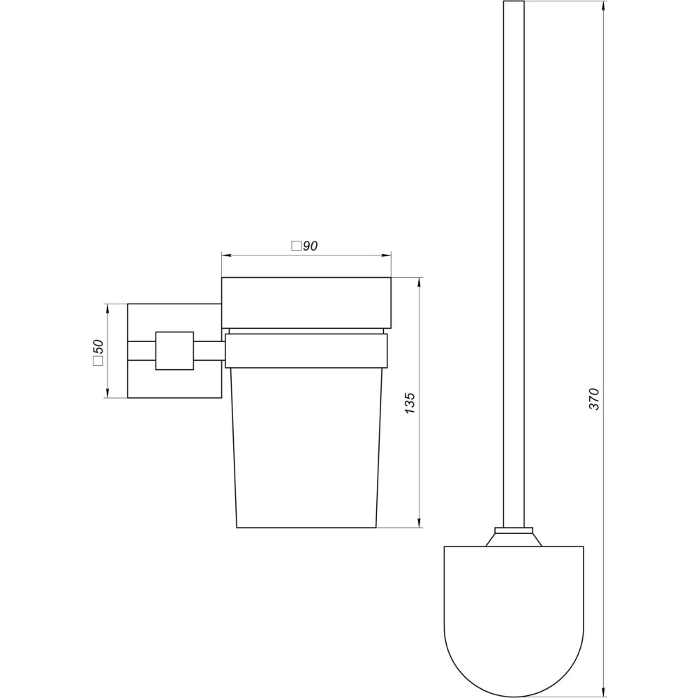 Йоржик для унітазу Globus Lux SQ 9429A
