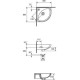 Умивальник кутовий Cersanit SIGMA 35