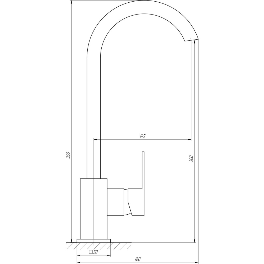 Змішувач для кухні Globus Lux Milano GLM-203SQ-BB
