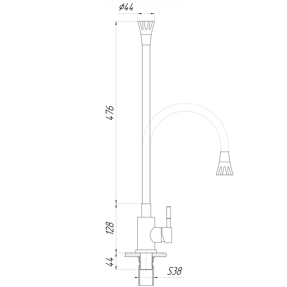 Смеситель для кухни Globus Lux ALPEN SBT1-203SA-BB-B01