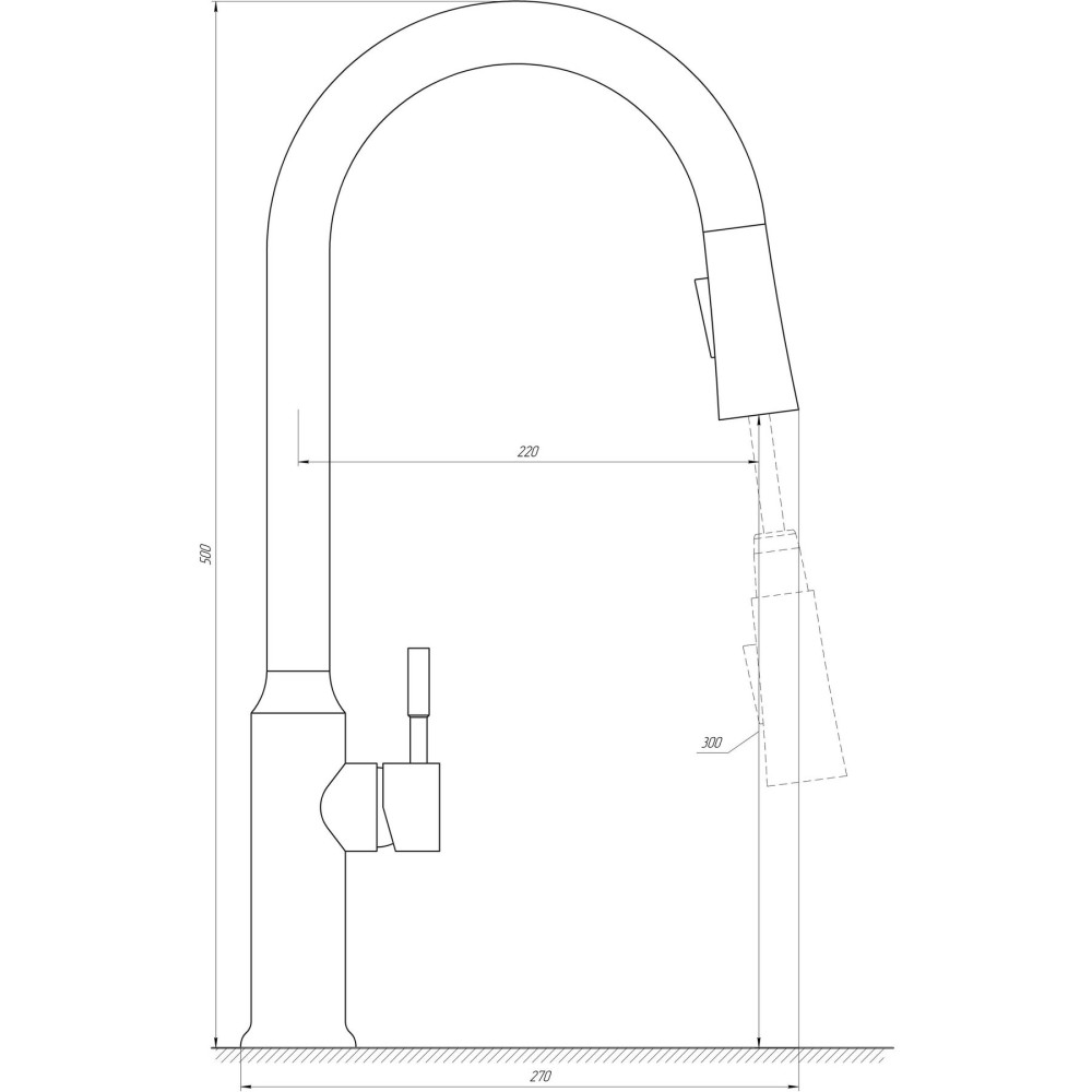 Смеситель для кухни Globus Lux ALPEN SBT1-2033-GP