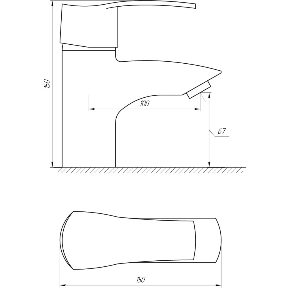 Змішувач для раковини Globus Lux QUEENSLAND GLQU-101