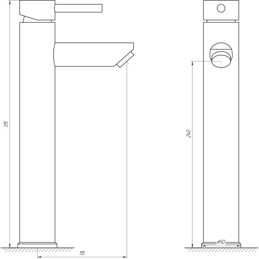 Змішувач для раковини Globus Lux ALPEN SBT1-201