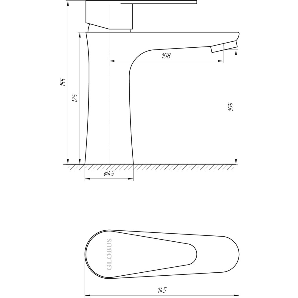 Змішувач для раковини Globus Lux MAIN SM-101