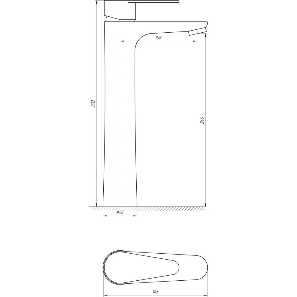 Змішувач для раковини Globus Lux MAIN SM-201