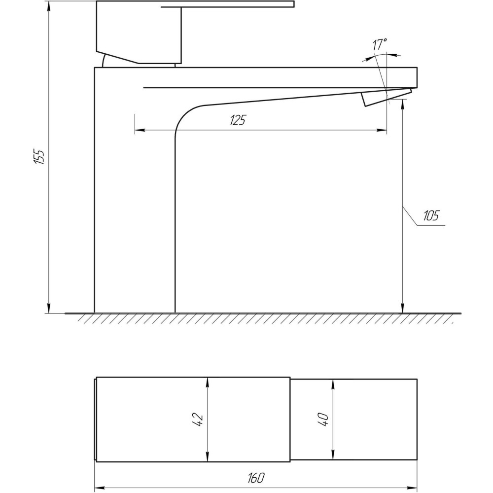 Змішувач для раковини Globus Lux SHS-101M