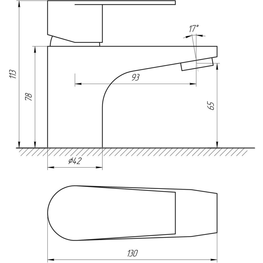 Змішувач для раковини Globus Lux SHA-101M