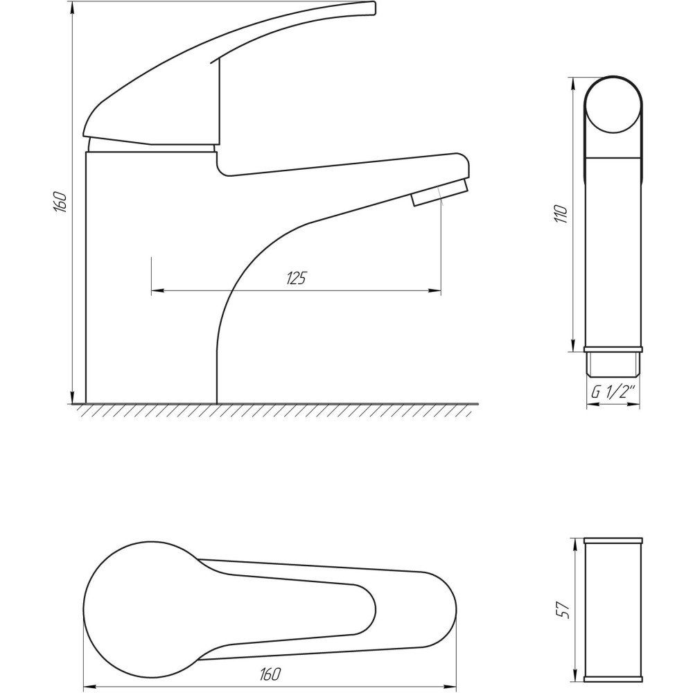 Змішувач для раковини Globus Lux Solly GLSO-0222