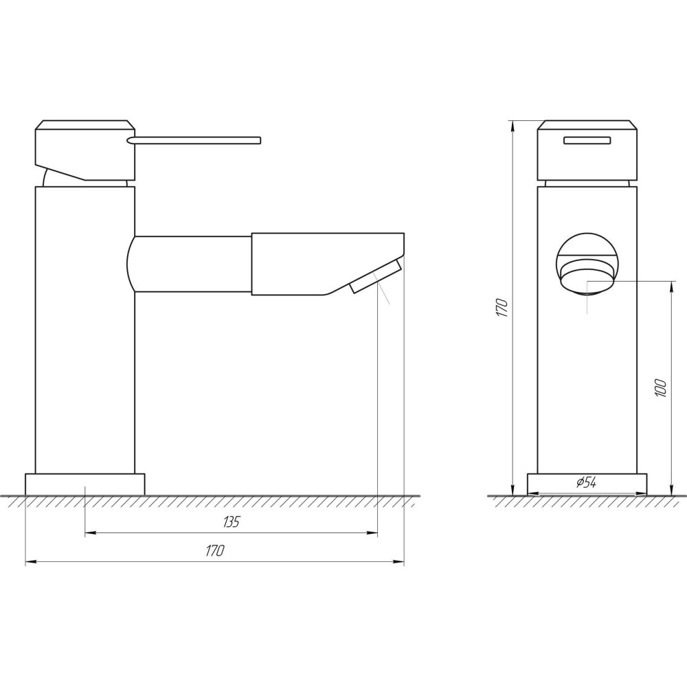 Смеситель для раковины Globus Lux WIEN SBT2-101N
