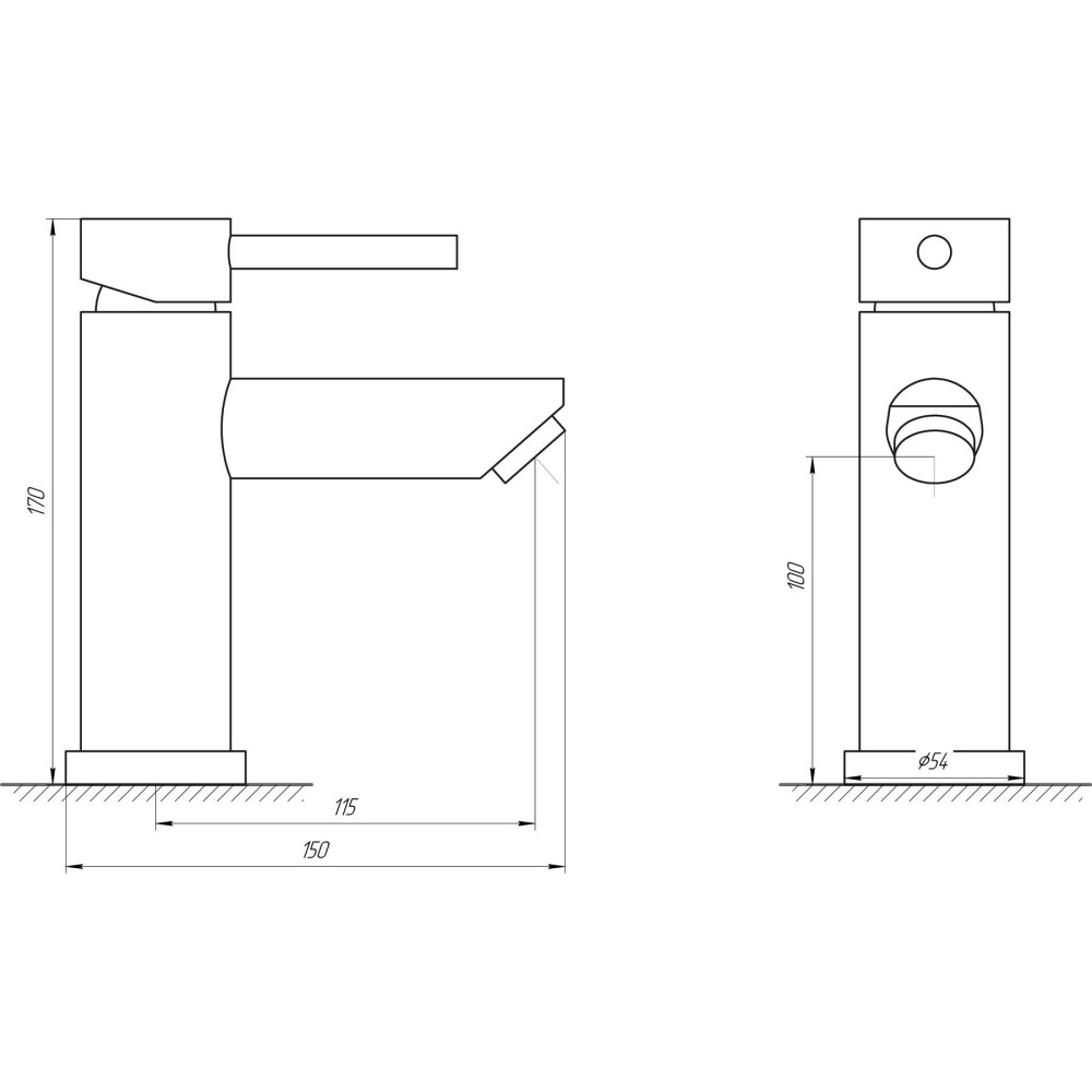 Змішувач для раковини Globus Lux ALPEN SBT1-101-BB