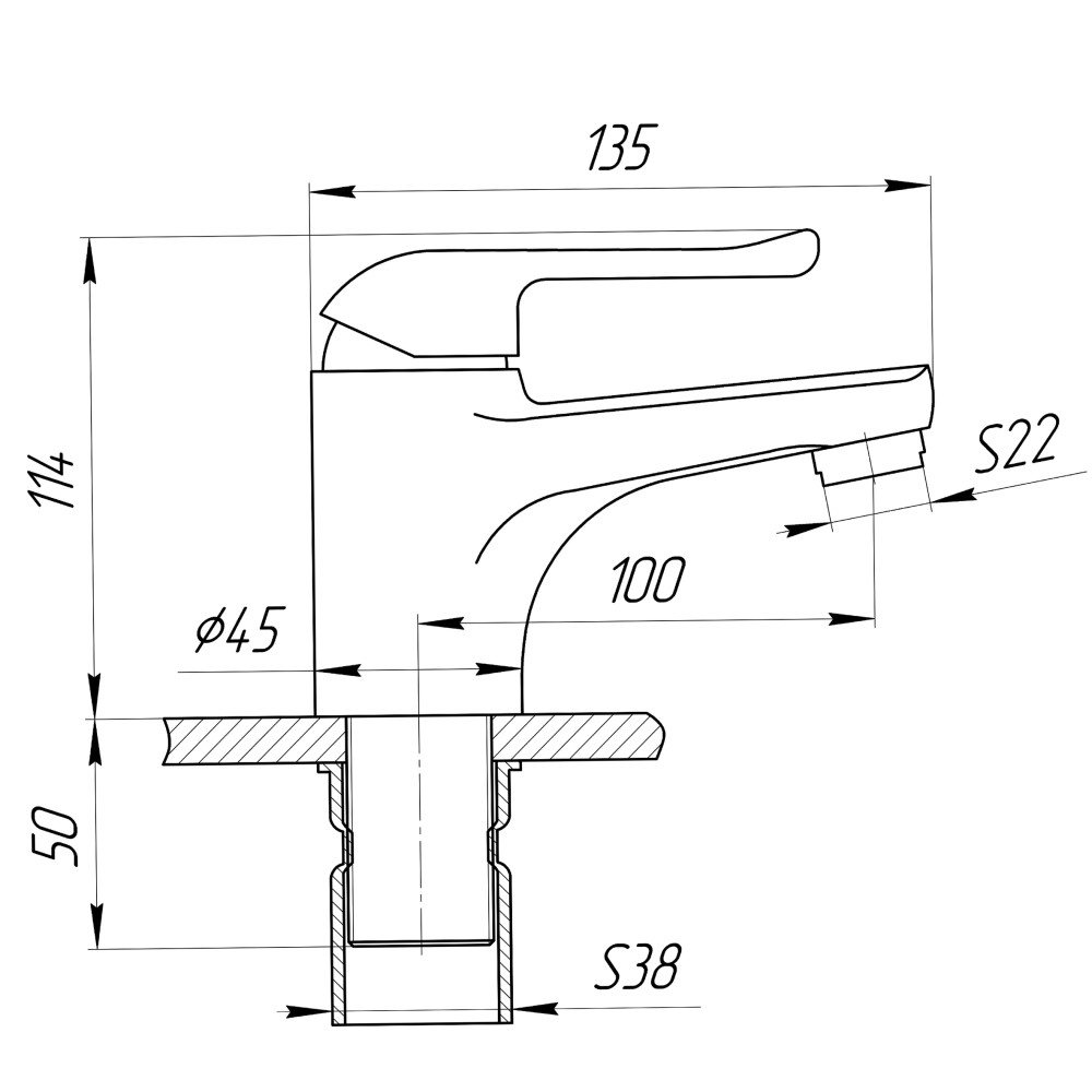 Змішувач для раковини Globus Lux LEON SL-101