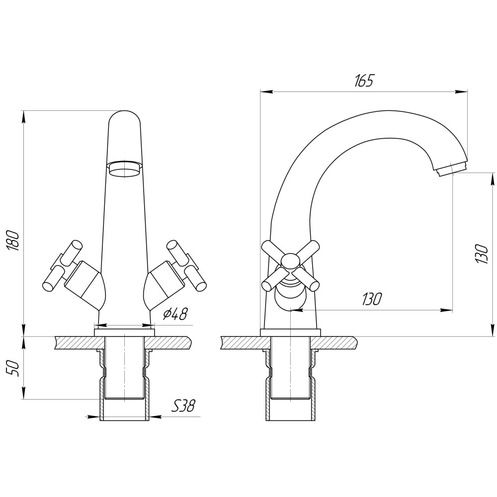 Змішувач для раковини Globus Lux DUKAT SD4-401