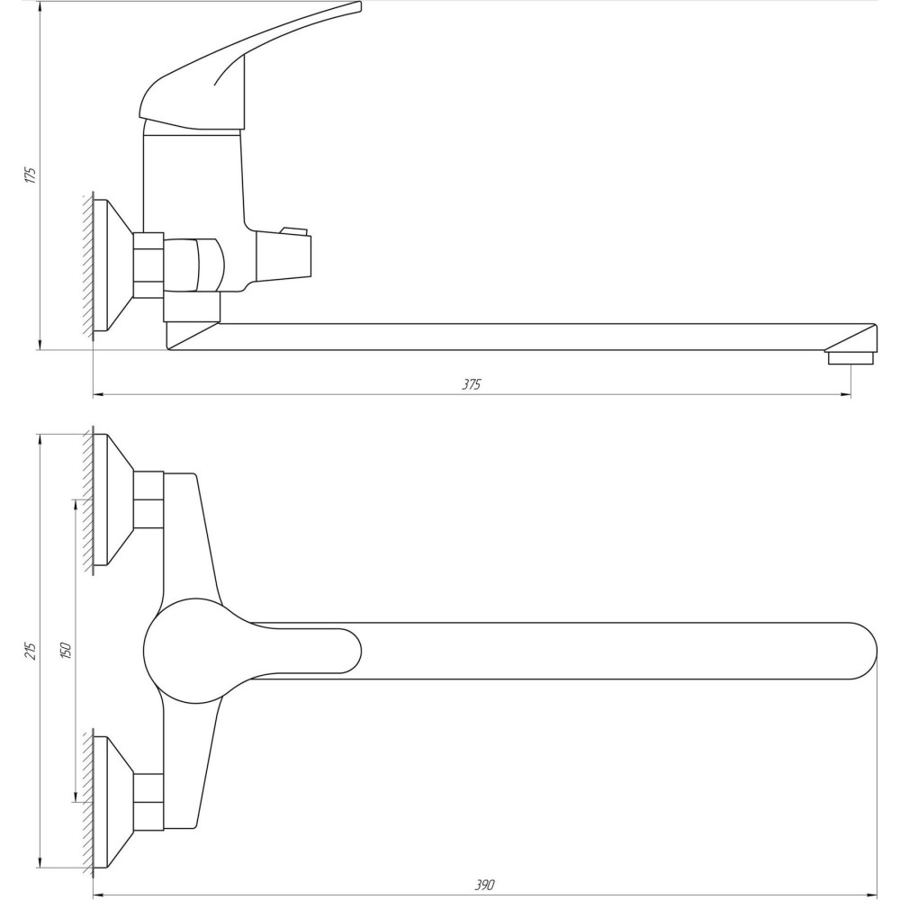 Смеситель для ванны Globus Lux Solly GLSO-208