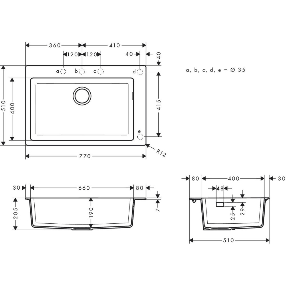 Мийка кухонна Hansgrohe S510-F660 43313290