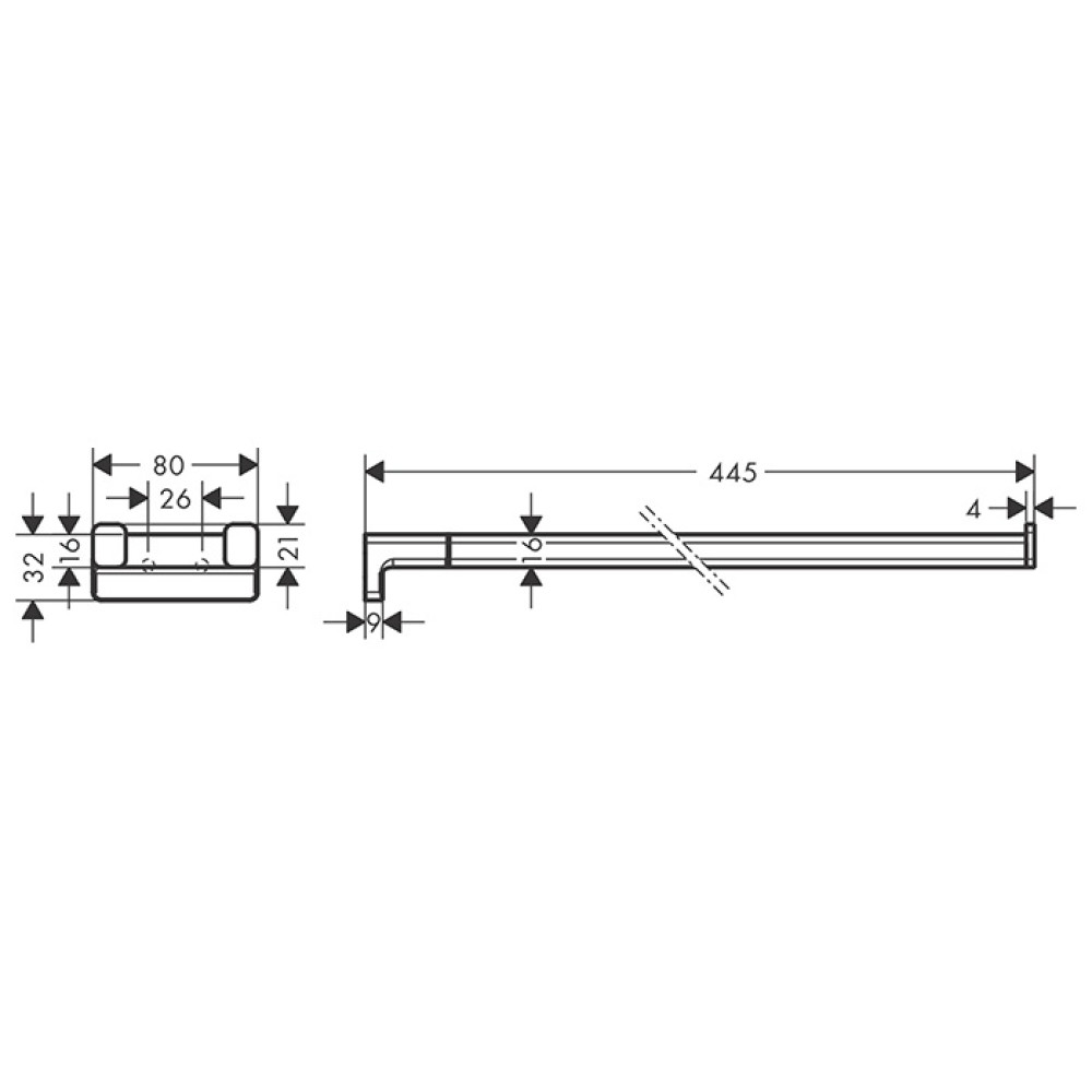 Тримач рушників Hansgrohe AddStoris (41770700)