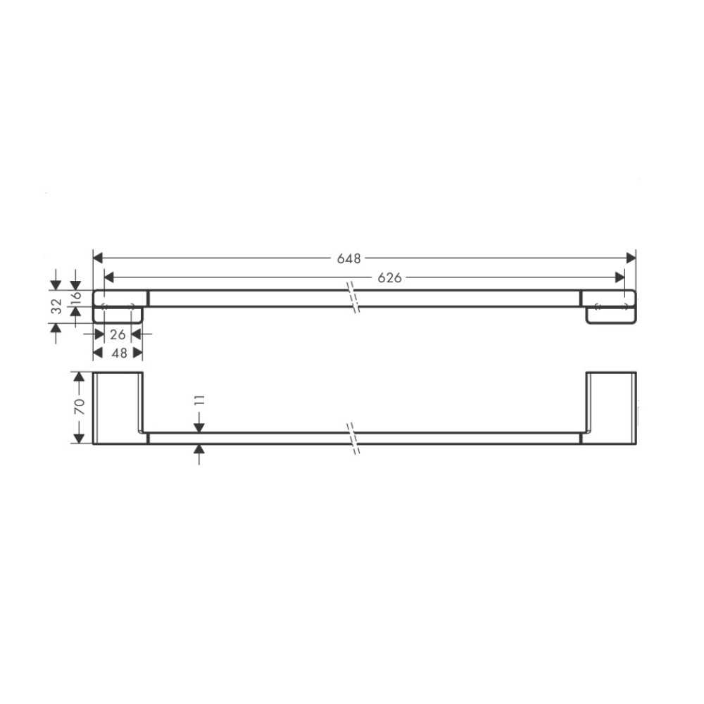 Тримач рушників Hansgrohe AddStoris (41747340)