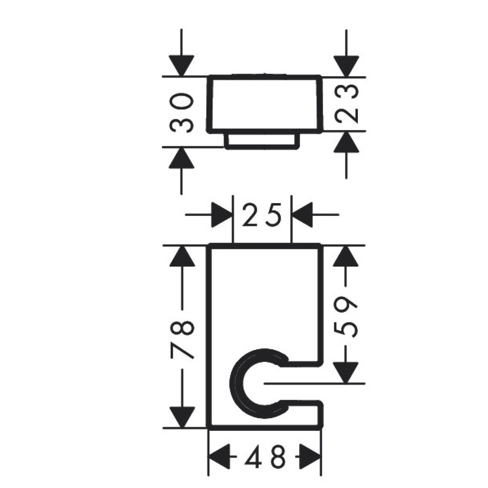 Тримач для душу Hansgrohe Porter E чорний (28387340)