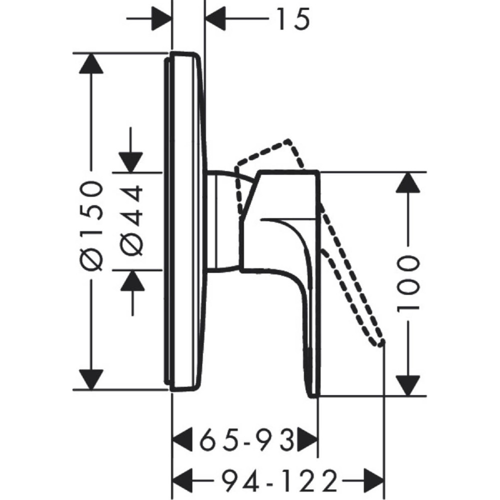 Змішувач для душа Hansgrohe Rebris S (72667000)