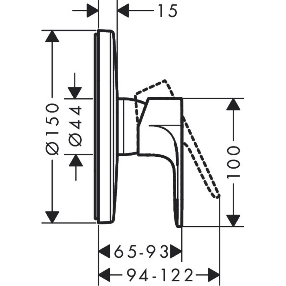 Змішувач для душа Hansgrohe Rebris E (72668670)